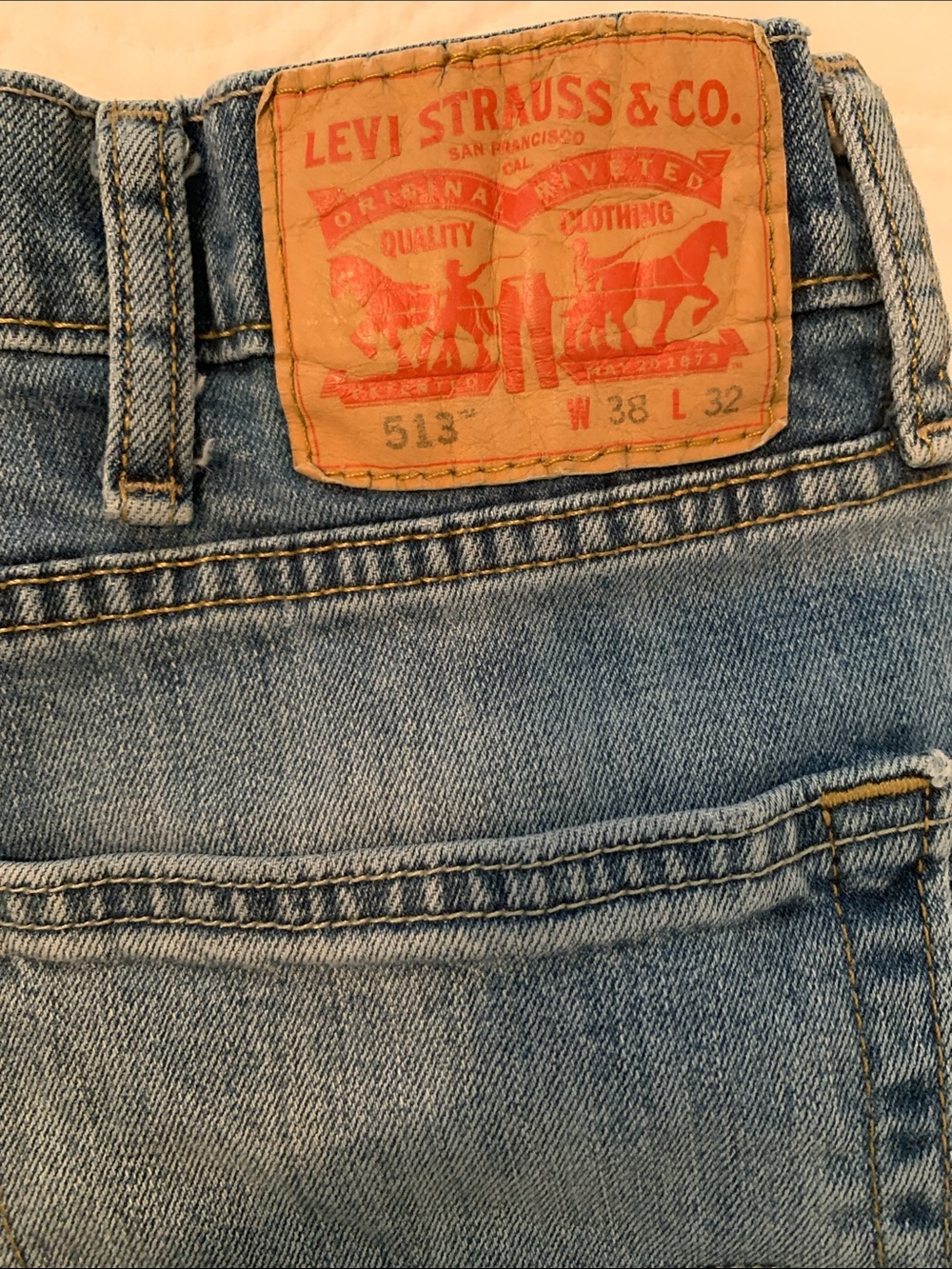Levi 513 Men's Bootcut Jeans in Medium Blue Wash W38 L32